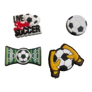 Soccer Jibbitz Charm Set of 4 Crocs Charms